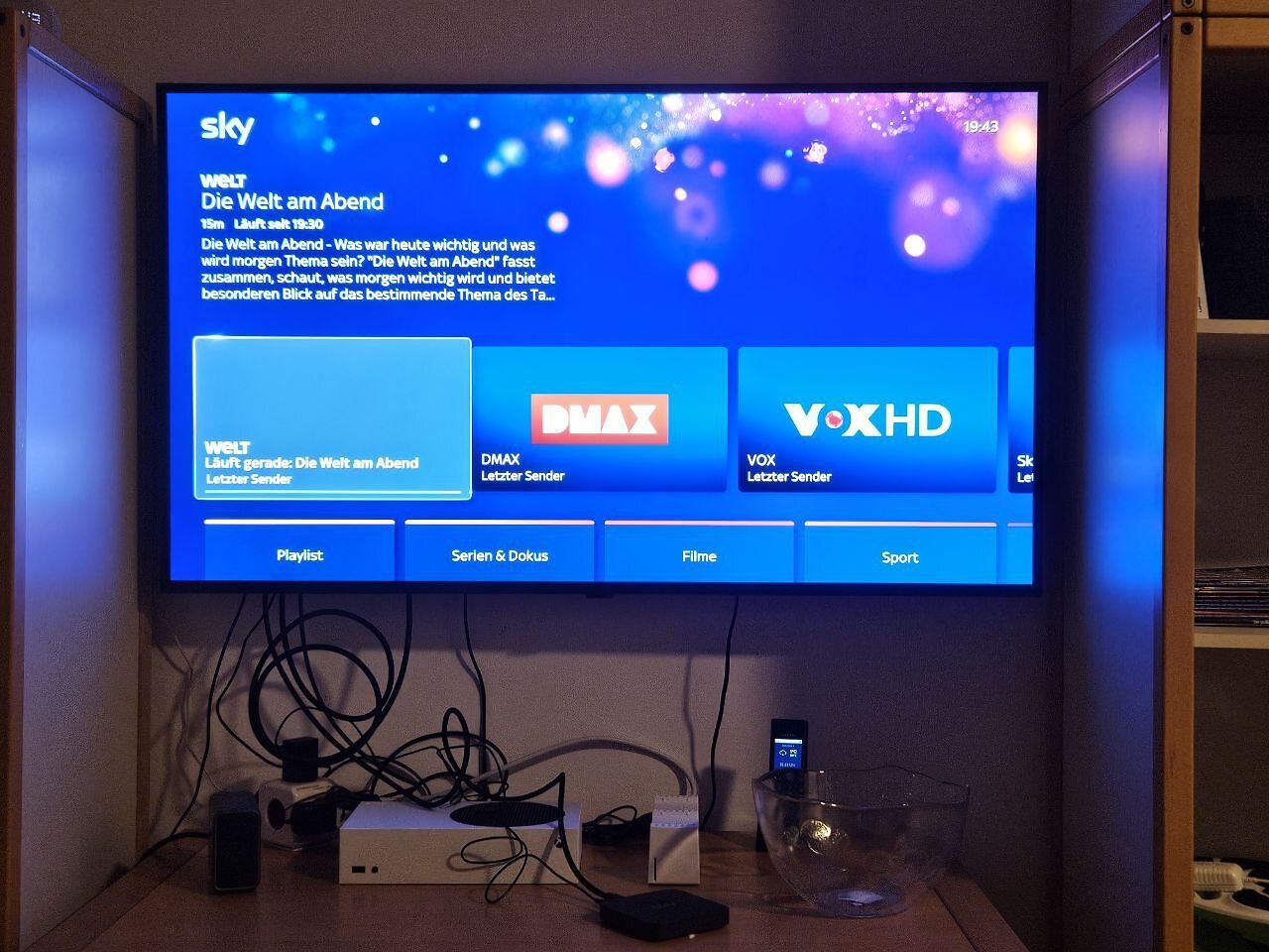 [17/01/2025] Sky Stream Startseite mit TV-Sendern