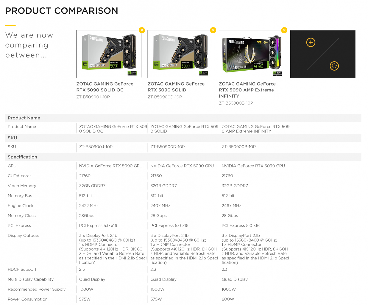 [14/01/2025] Specs