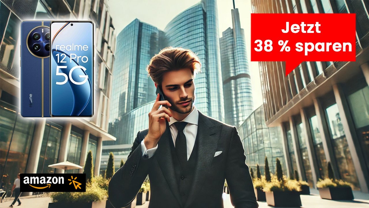 [14/01/2025] realme 12 Pro 5G Smartphone, 8+256GB, Sony Portrait Camera 2X Optical Zoom, IMX882 OIS Camera, 6.7 inch 120Hz Curved Vision Displa, 67W SUPERVOOC Charge, 5000mAh Massive Battery， Blue, Amazon Angebot