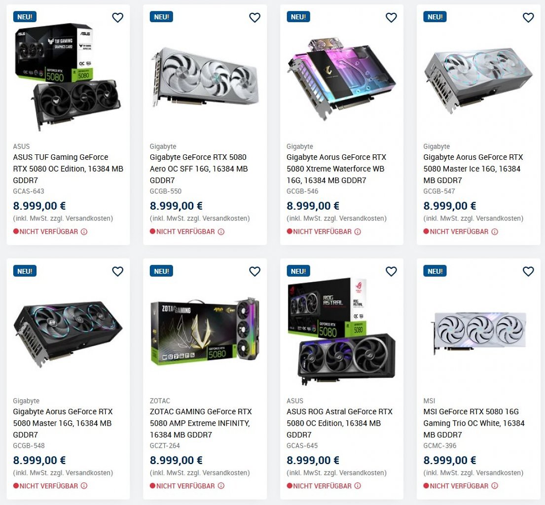 RTX 5080 bei Caseking.