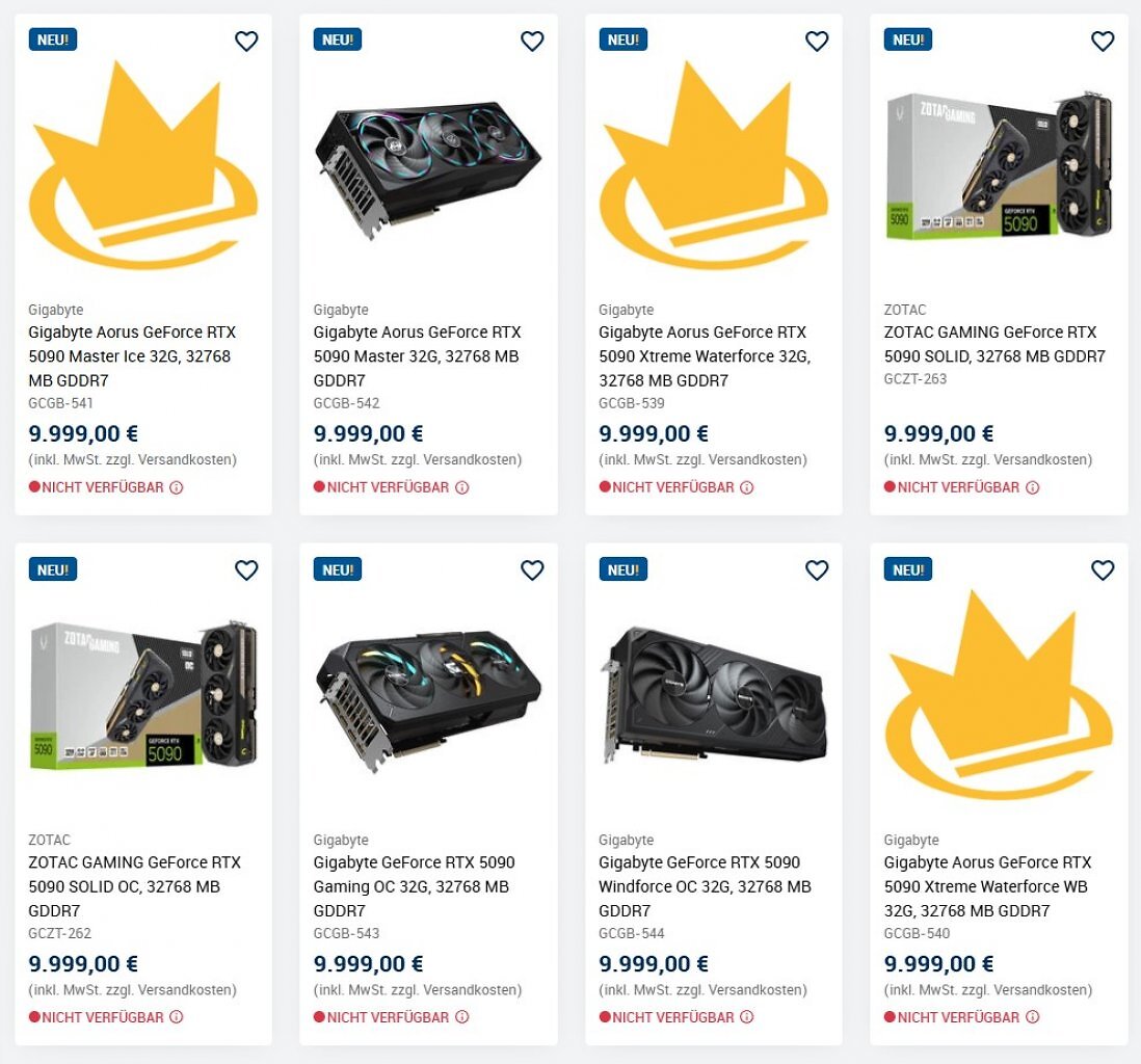 RTX 5090 bei Caseking.