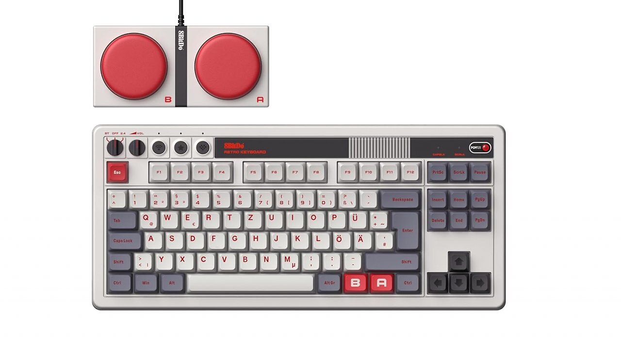 [04/02/2025] Retro-Tastatur im NES-Design: 8BitDo jetzt auch in Deutsch