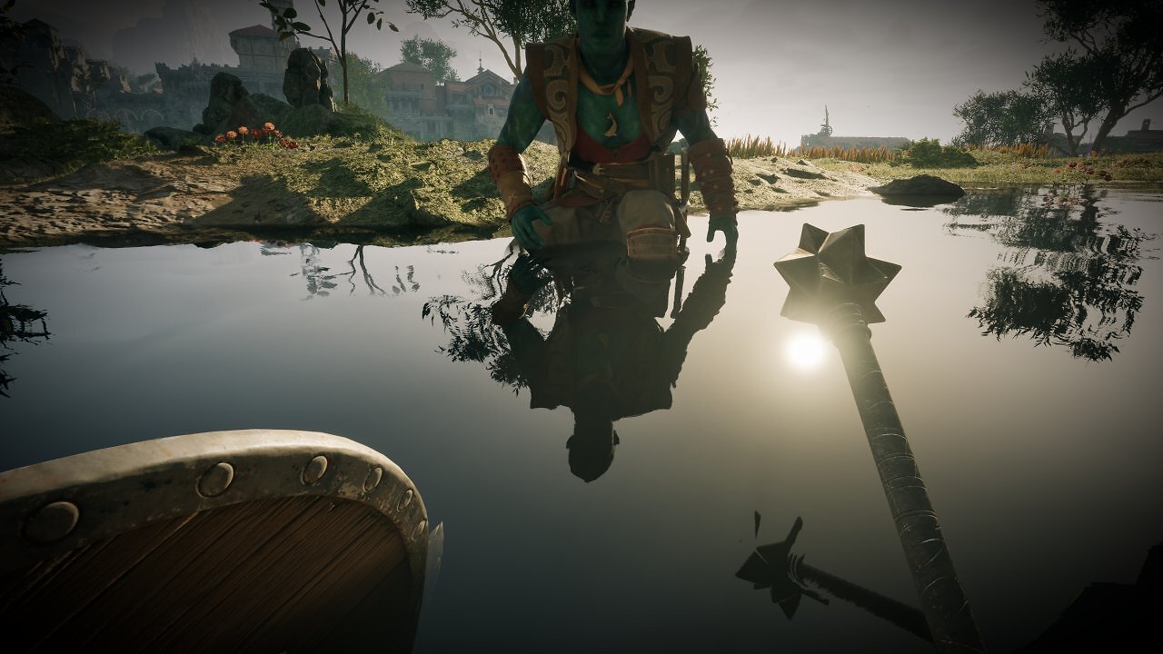 Avowed - Raytracing Figuren, dynamische Objekte - RT an, Lumen Reflections Epic