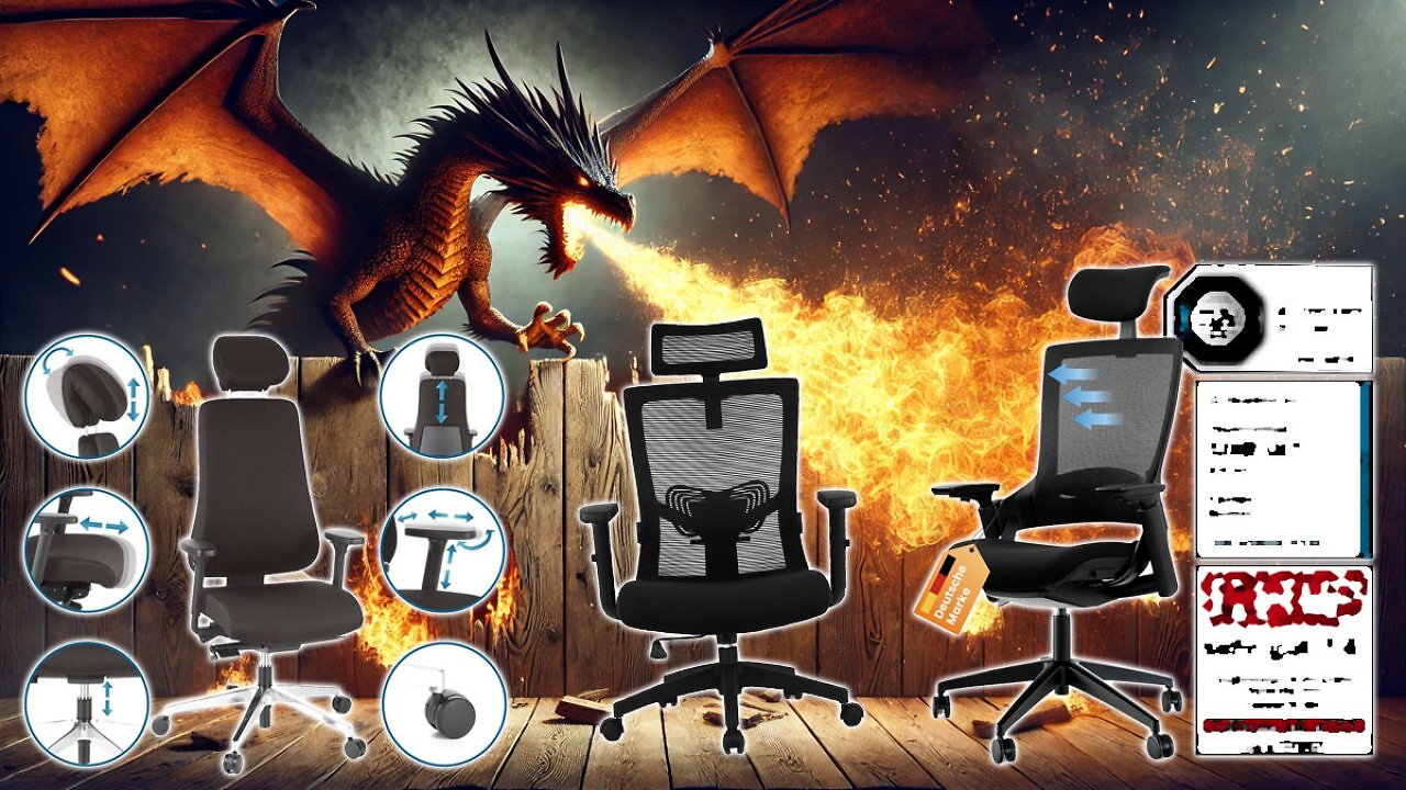 [17/02/2025] Netto brettert, Amazon feuert sie raus: Bürostühle als bessere Gaming Chairs - bis 2,10 m, 150 kg und Test-Empfehlung (Deal) (1)