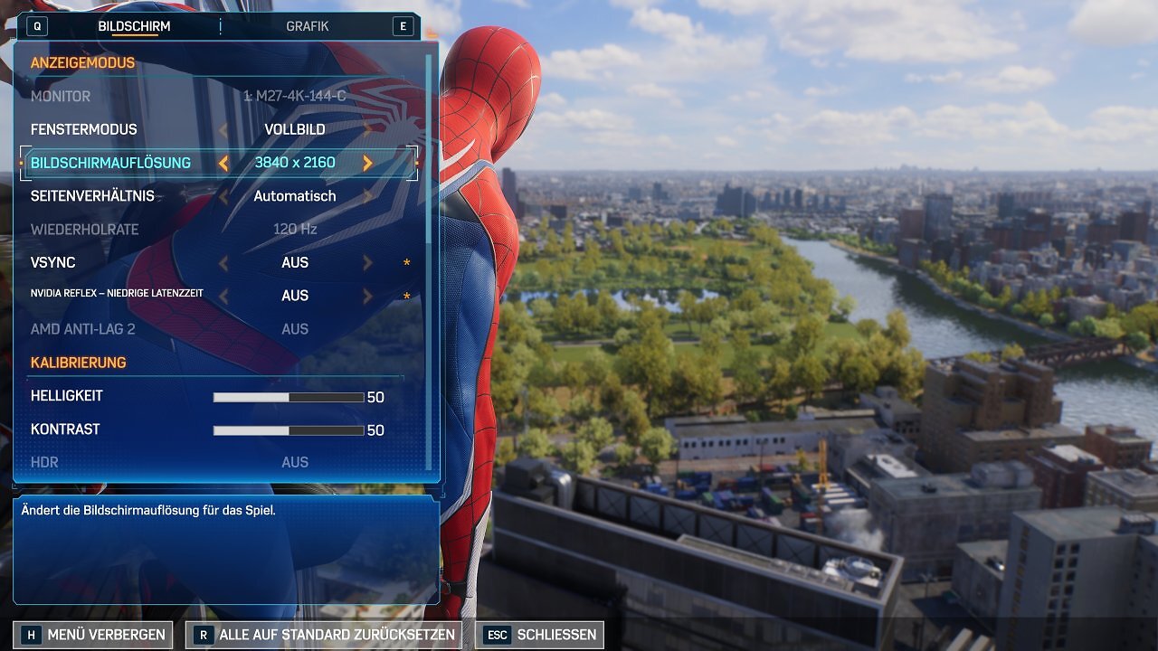 [04/02/2025] Spider-Man 2 - Grafikmenü - Bildschirm (1)