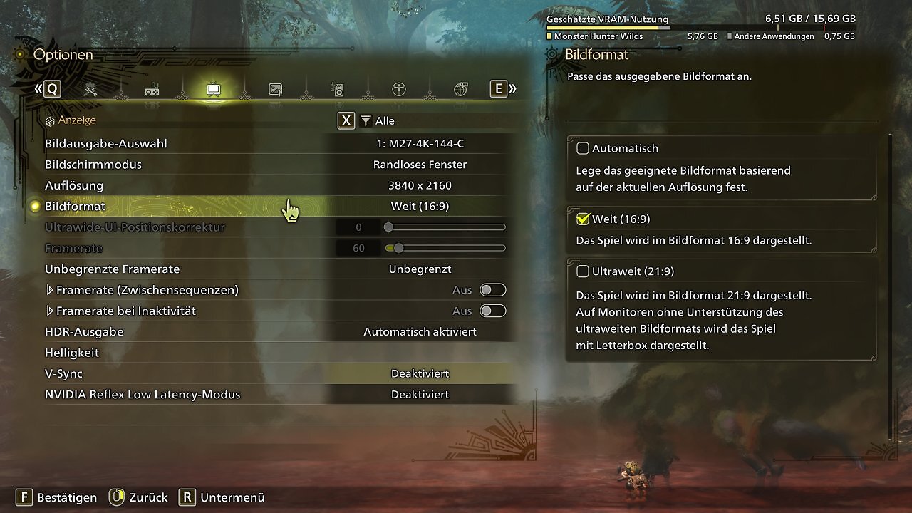 Monster Hunter Wilds - Menü - 02 - Anzeige