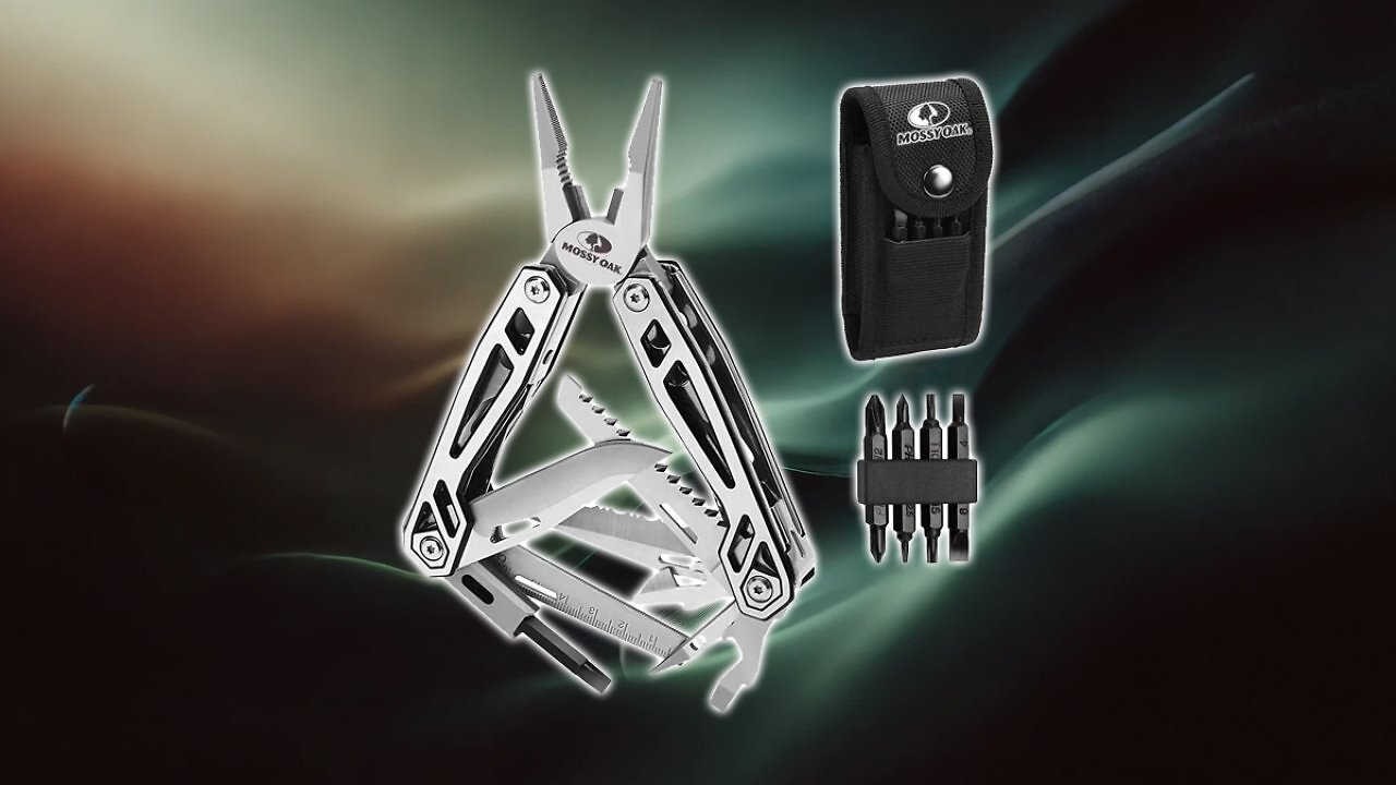 [20/02/2025] Mossy Oak Multifunktionszange,21 in 1 Multi-Tool Multifunktion mit Zange Klappmesser, Faltbares Multitool, Camping Wandern Reparieren,inkl tragbare Tasche Amazon Angebot