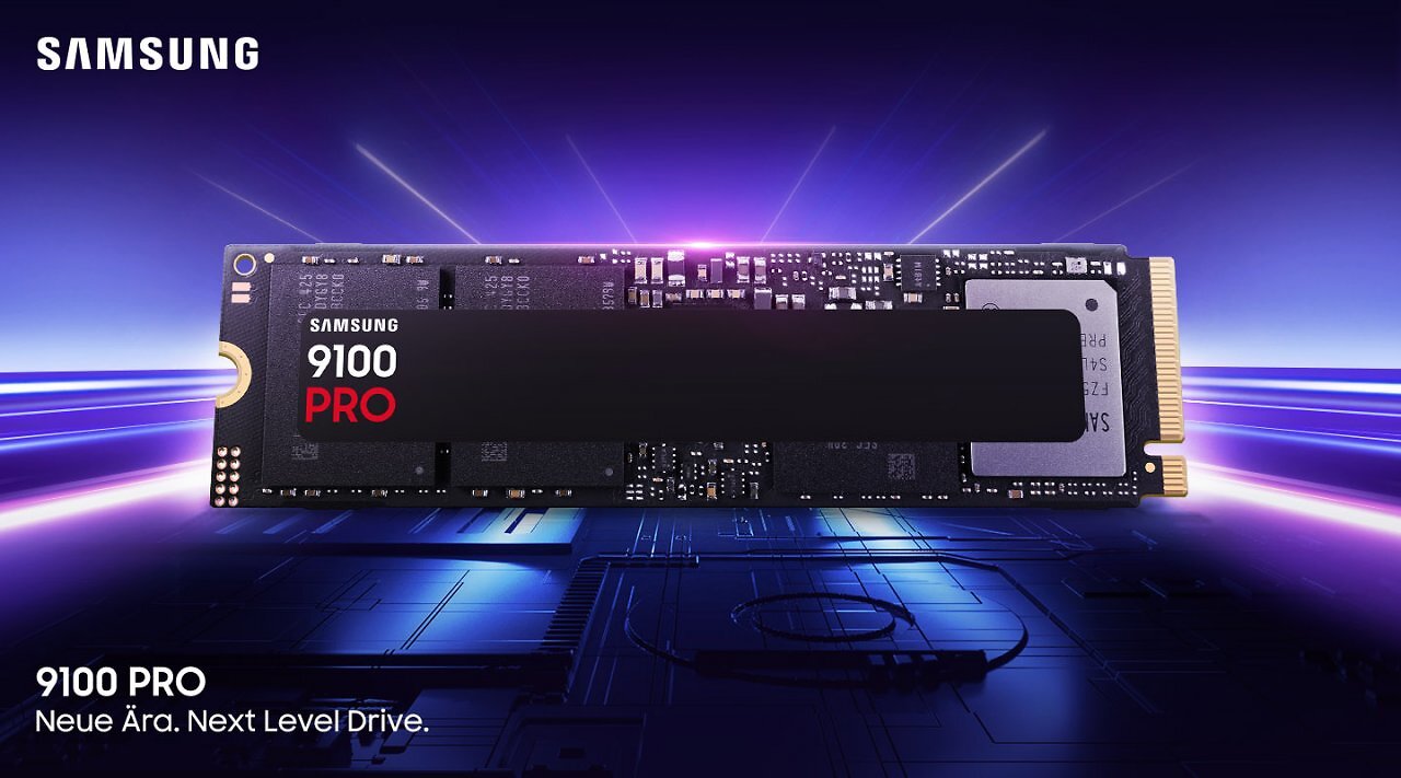 [25/02/2025] Samsung 9100 Pro: NVMe-Gen5-SSD mit beeindruckender Performance