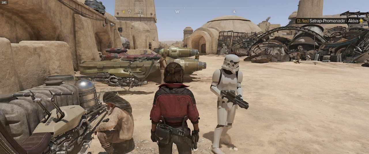 [14/02/2025] TausendWatt: Star Wars Outlaws mit dem DLSS-4-Update @3440x1440 @alles auf Anschlag (Objektdetails, und Sichtweite auch) @ DLSS B + FG. DLSS4 kann hier auch überzeugen. Ist knackscharf und sieht mit Balanced mindestens genauso gut aus wie mit Quality vormals, allerdings ist es in Bewegung deutlich schärfer&nbsp; (3)