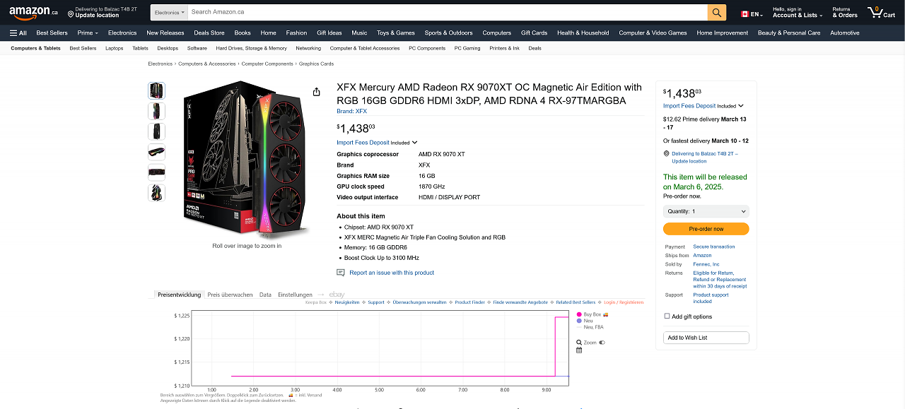 [21/02/2025] XFX Radeon RX 9070 XT Mercury Magnetic Air