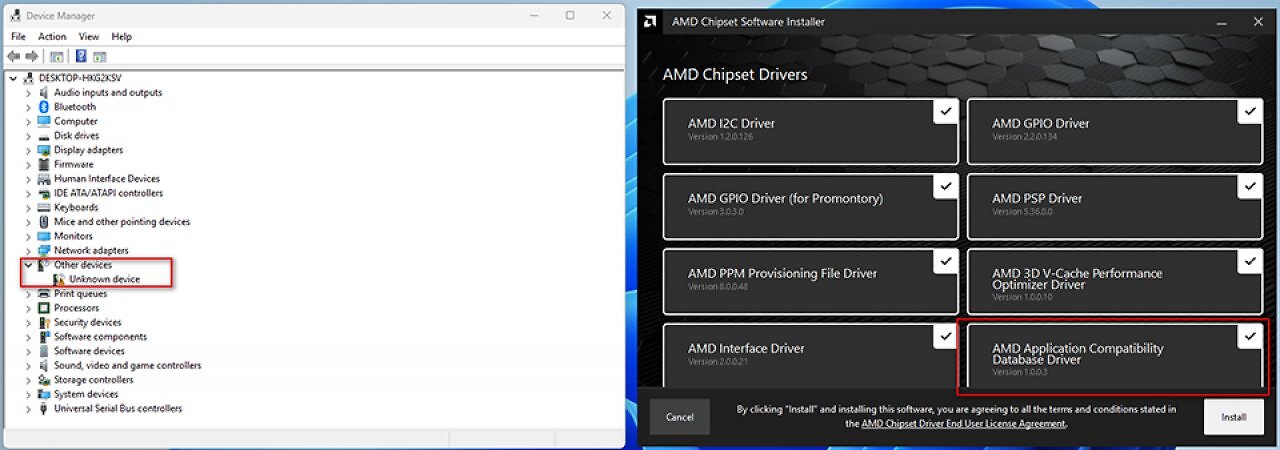 AMD Application Compatibility Database