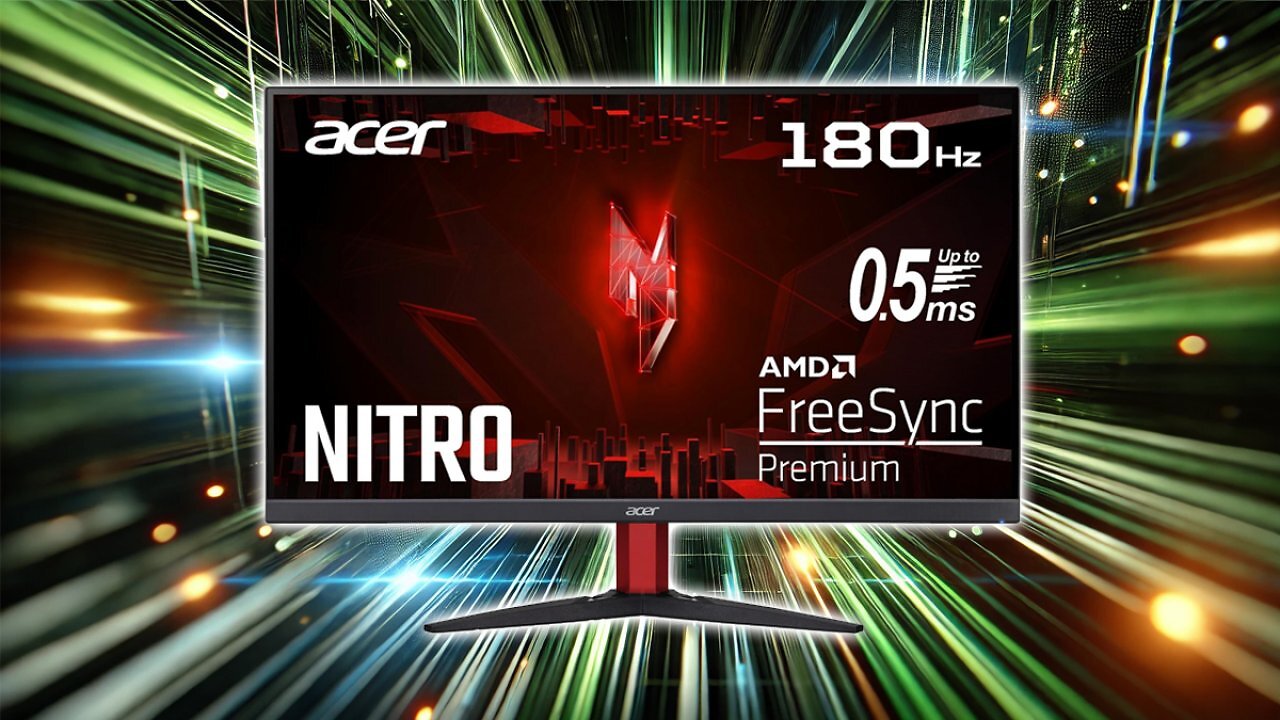 [03/03/2025] Acer Nitro KG272S3 Gaming Monitor 27 Zoll (69 cm Bildschirm) Full HD, 180Hz, bis zu 0.5ms (GTG), 2xHDMI 2.0, DP 1.2, FreeSync Premium, Schwarz, ‎UM.HX2EE.301 Amazon Angebot