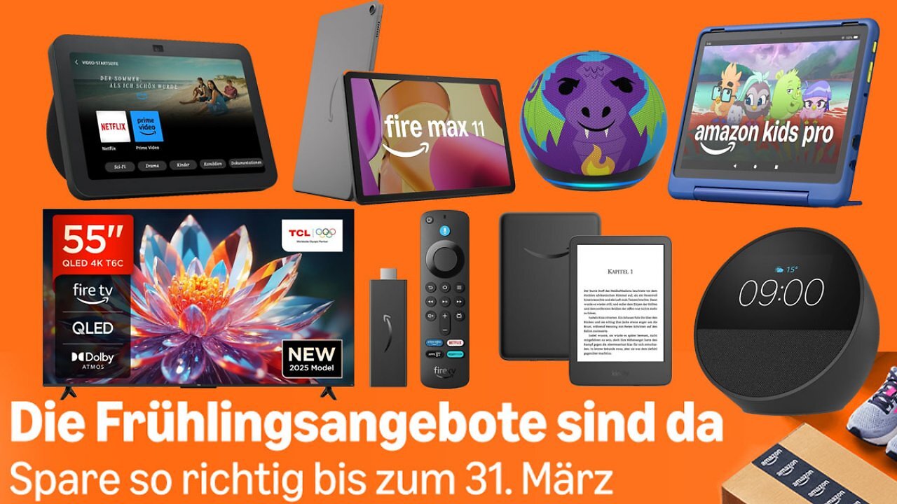 Amazon ballert Alexa raus: Echo, Fire HD, Blink, Kindle bis zu 66% günstiger - Frühlingsangebote fürs Smart Home
