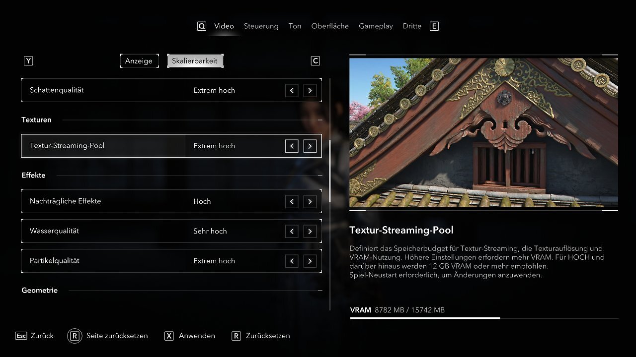[14/03/2025] Assassin's Creed Shadows - Menü - 06 - Skalierbarkeit II