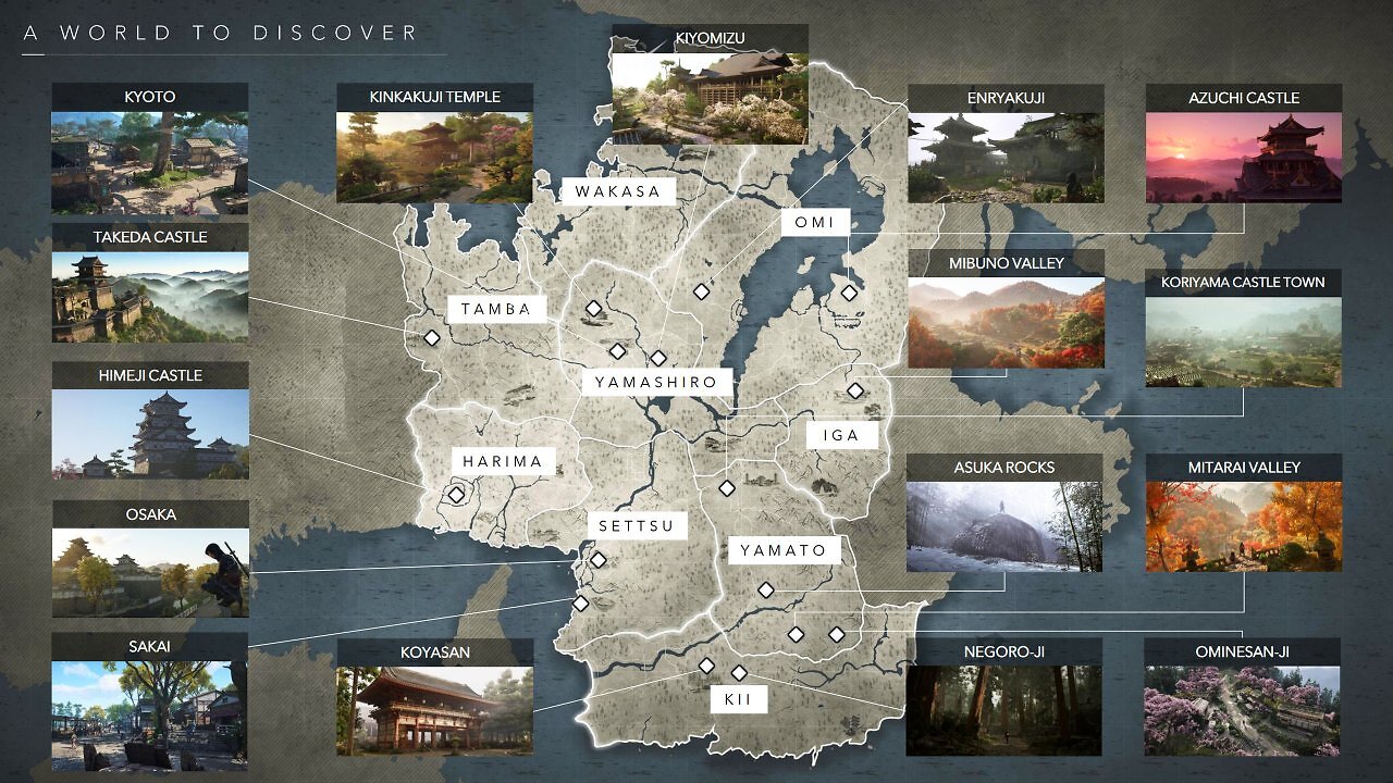 [18/03/2025] Assassin's Creed Shadows - World Map und Locations
