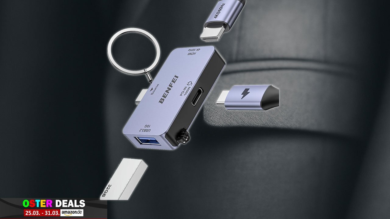 [31/03/2025] Benfei USB-C-Hub für die Jackentasche zum Tiefstpreis beim Frühlingsangebot.