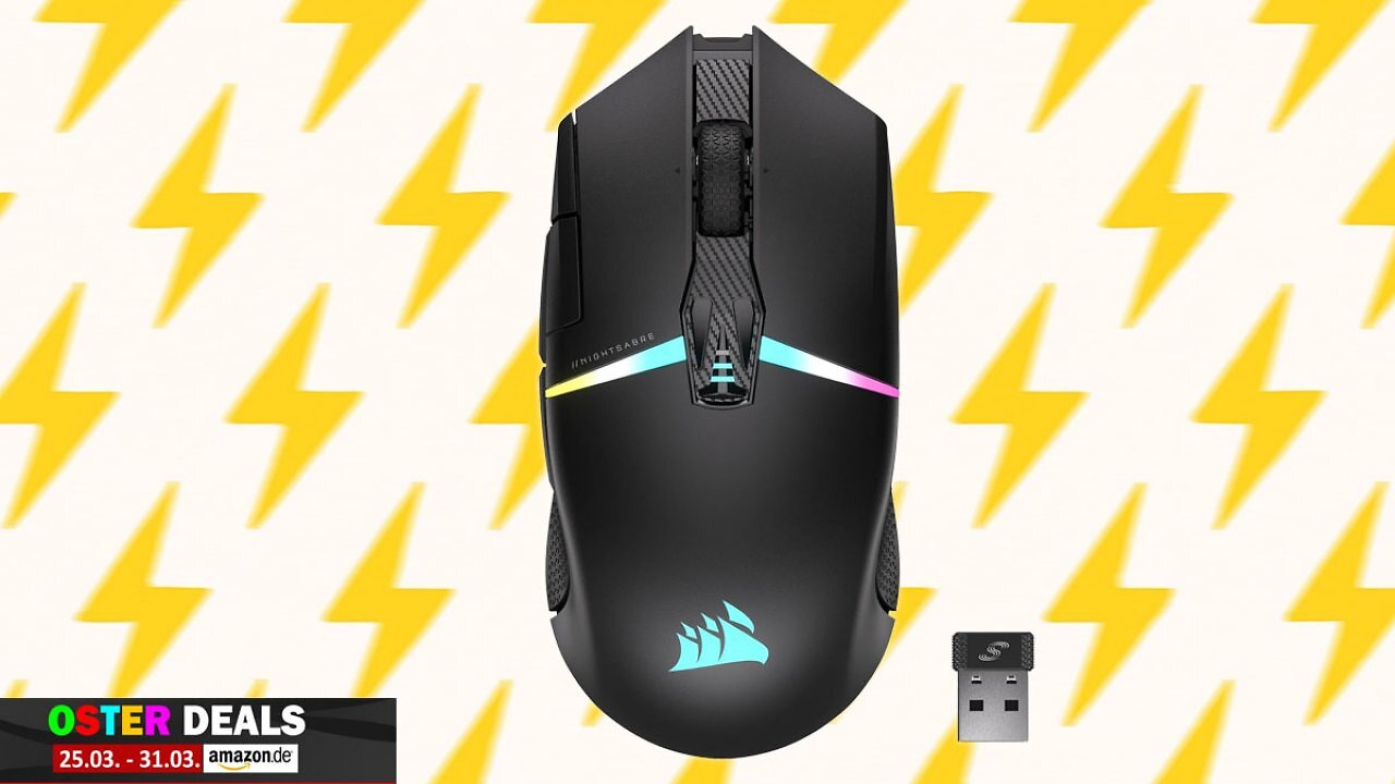 [28/03/2025] Corsair Nightsabre Gaming-Maus im Tiefstpreis-Deal.