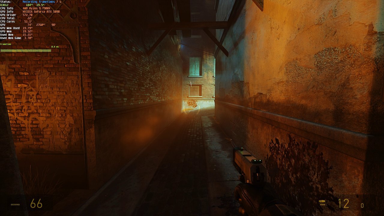 [21/03/2025] Half-Life-2 RTX-Demo: Temporaler Feuertest, mit MFG x4 - 03 - 7 Sekunden