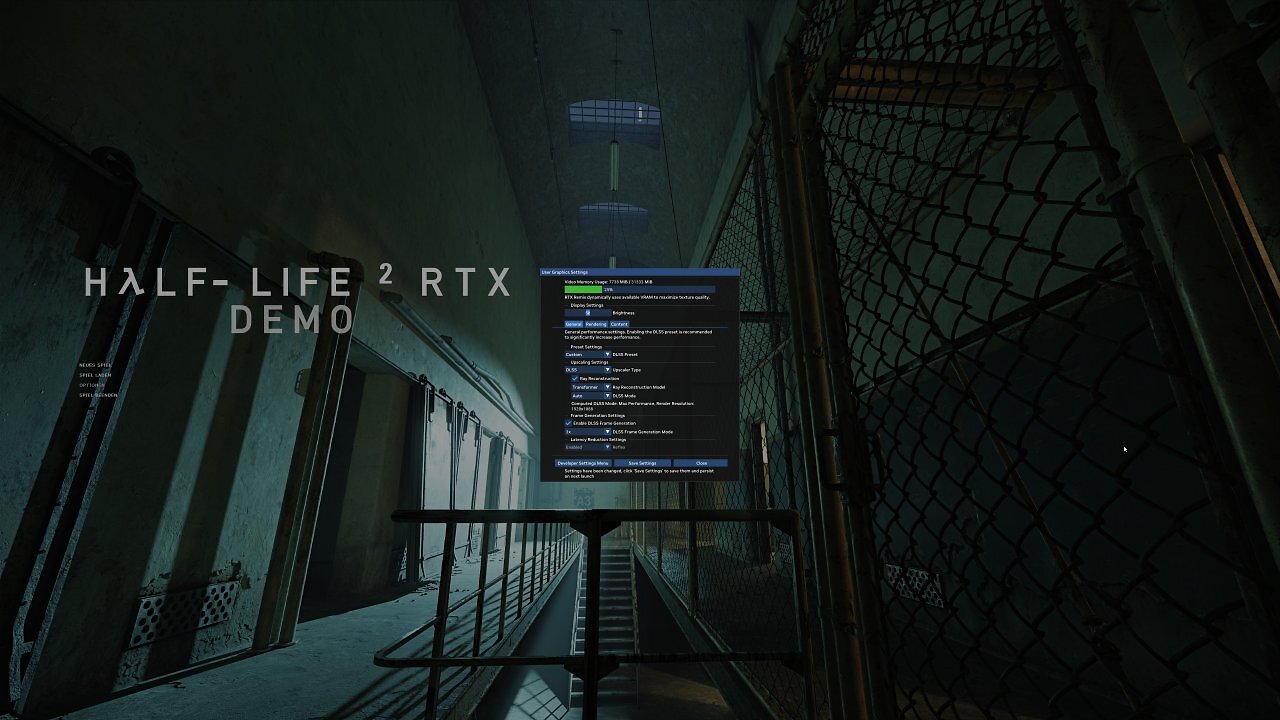 [21/03/2025] Half-Life 2 RTX Demo: RTX Remix Menü