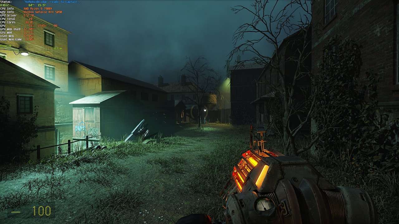 [21/03/2025] Half-Life-2 RTX-Demo: 4K, DLSS Quality, Ray Reconstruction, Transformer-Modell, Anti-Ghosting an
