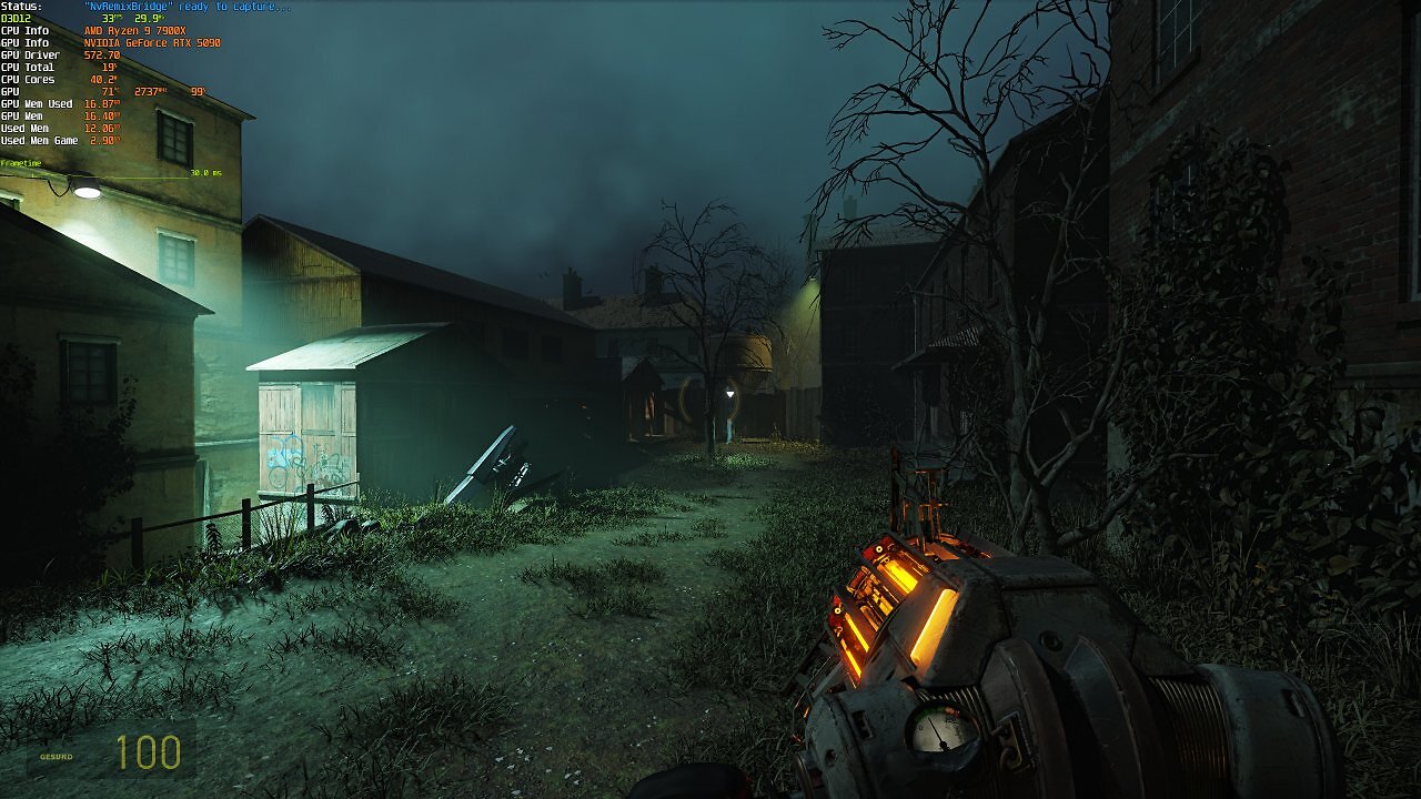 [21/03/2025] Half-Life-2 RTX-Demo: 4K Nativ, DLSS aus, keine Temporale Kantenglättung