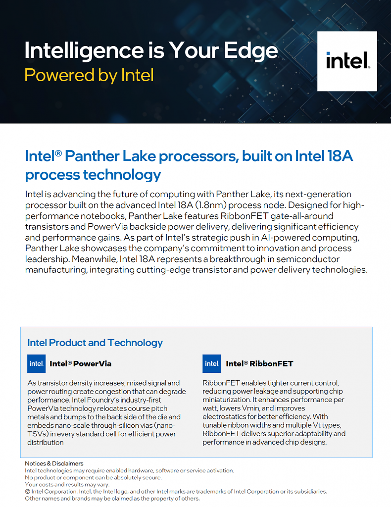 [12/03/2025] Intel Panther Lake