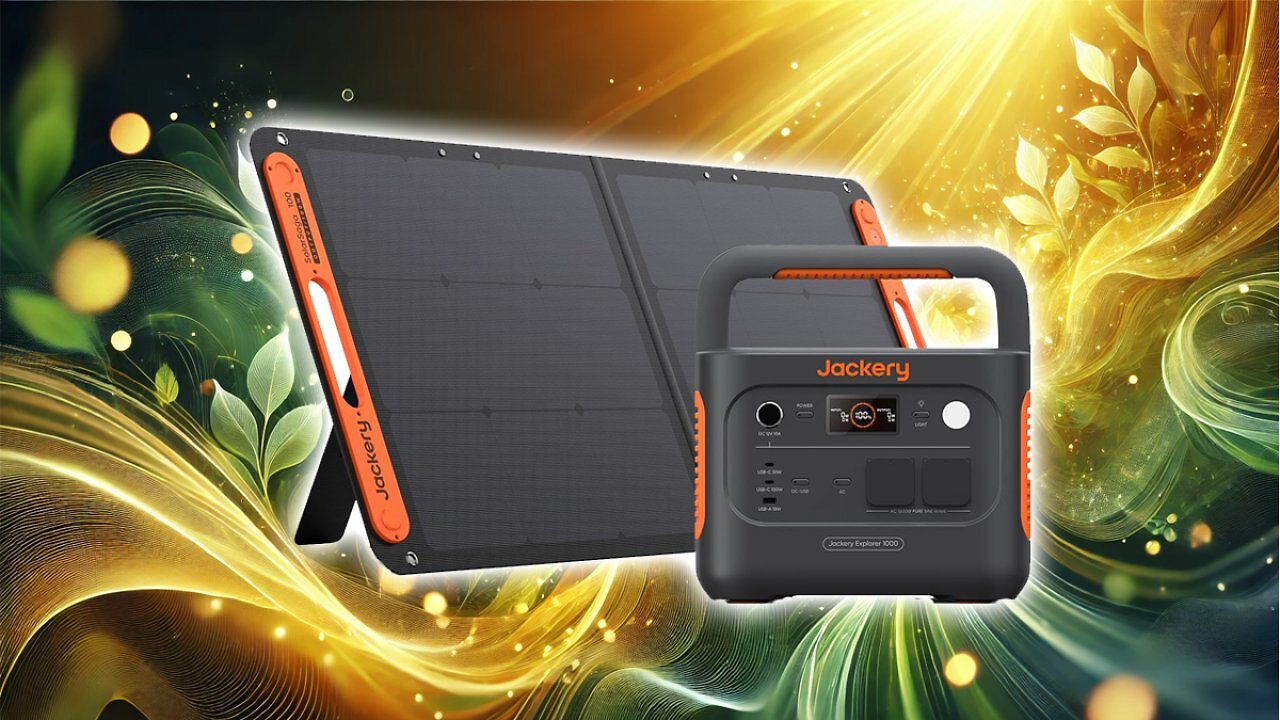 [18/03/2025] Jackery Solargenerator 1000 v2 mit 100W Solarpanel, 1070Wh LiFePO4 Tragbare Powerstation, 1500W AC/100W USB-C Ausgang, 1 Std. Schnellladung für Outdoor, Off-Grid, RV, Notfall Amazon Angebot