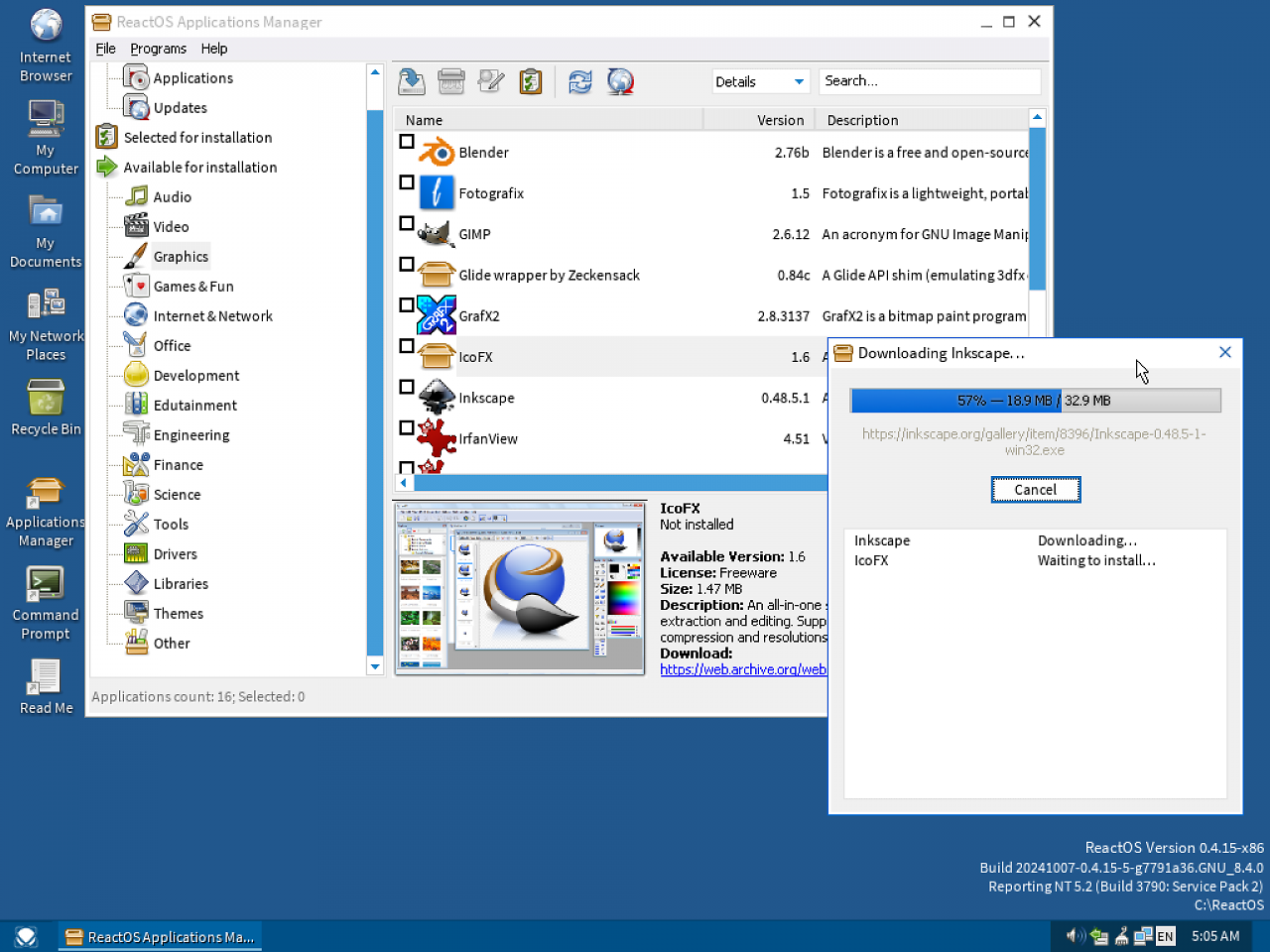 [23/03/2025] ReactOS 0.4.15