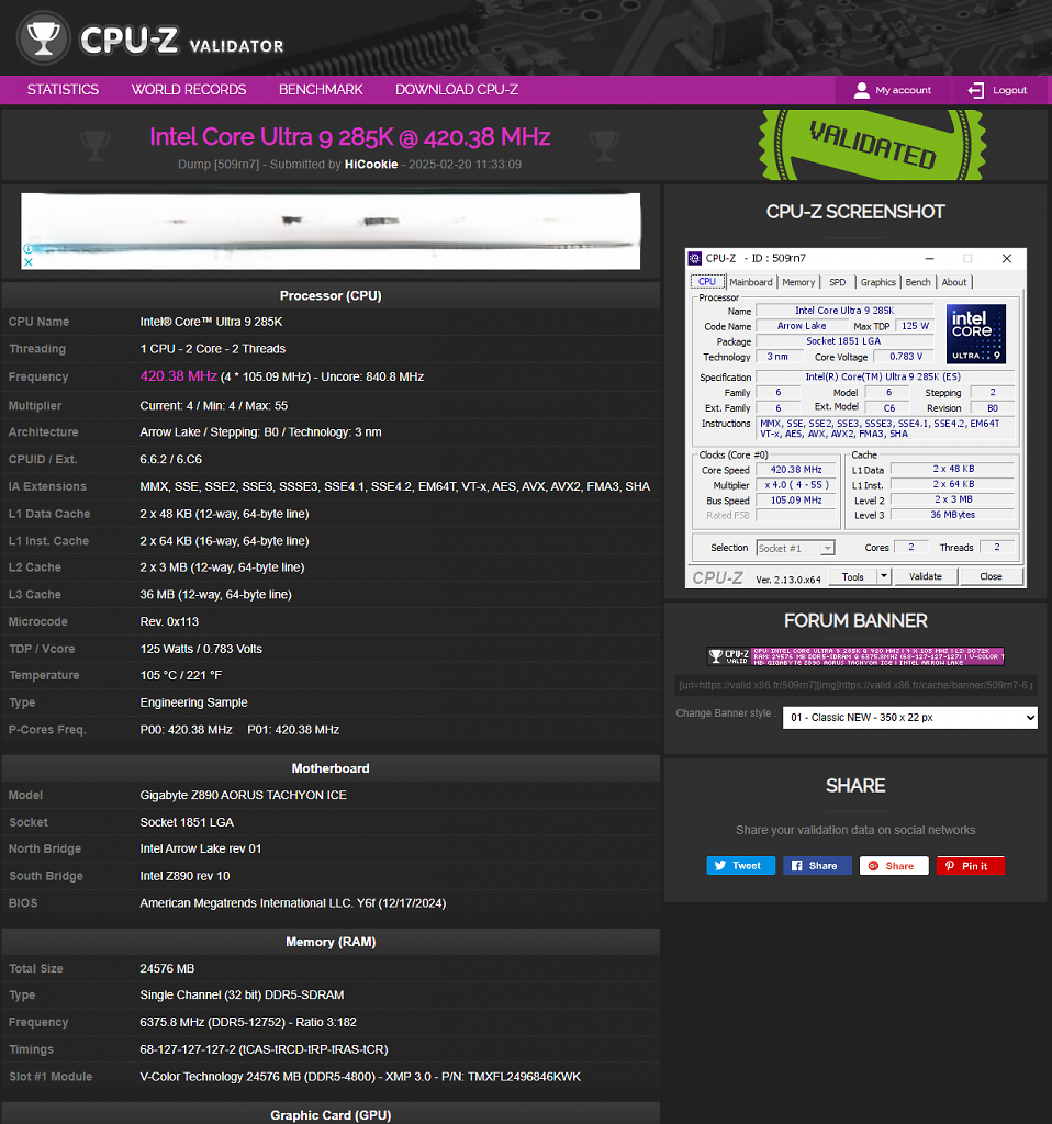 [20/03/2025] Neuer Weltrekord: Weiterer DDR5-Erfolg mit Gigabyte Z890 Aorus Tachyon Ice (2)