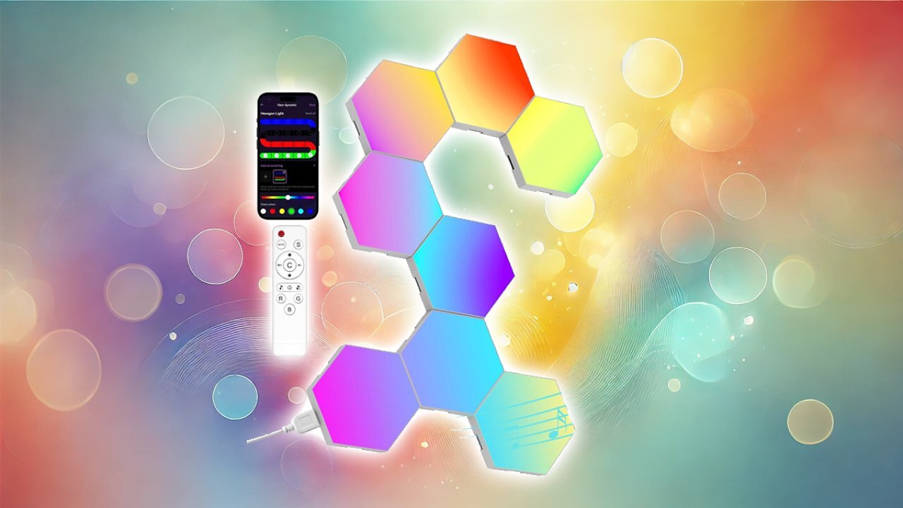 [07/03/2025] Kangtaixin LED Sechseck Gaming Wandleuchte 8pcs Hexagon RGB Panel - Sechseck Waben Wall Light Musik Sync Deko Hexa Wandbeleuchtung Smart Sechseckige Gamer Room Deko Modular Lampe [Energieklasse F] Amazon Angebot