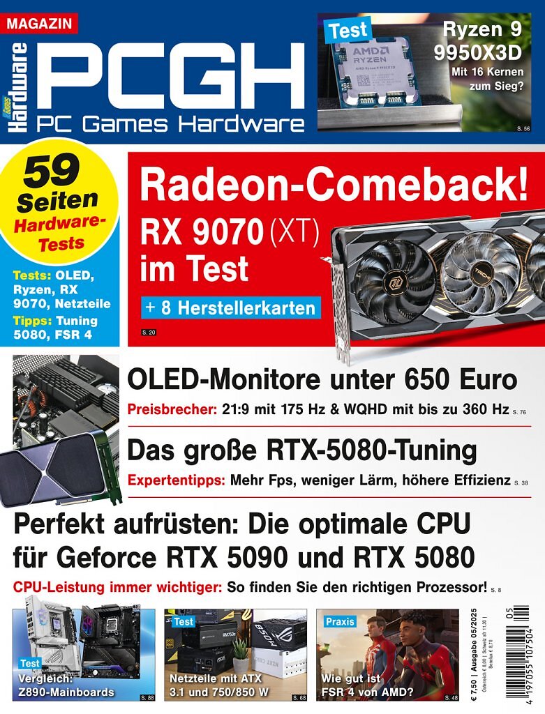 [25/03/2025] Magazin-Cover der PCGH-Ausgabe 05/2025.