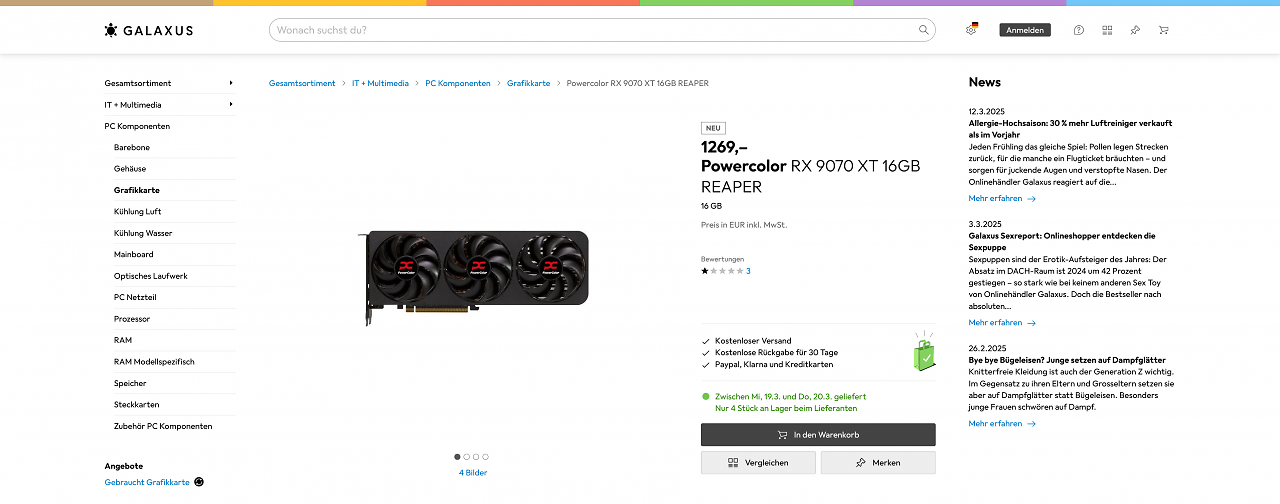 [17/03/2025] Powercolor Radeon RX 9070 XT Reaper