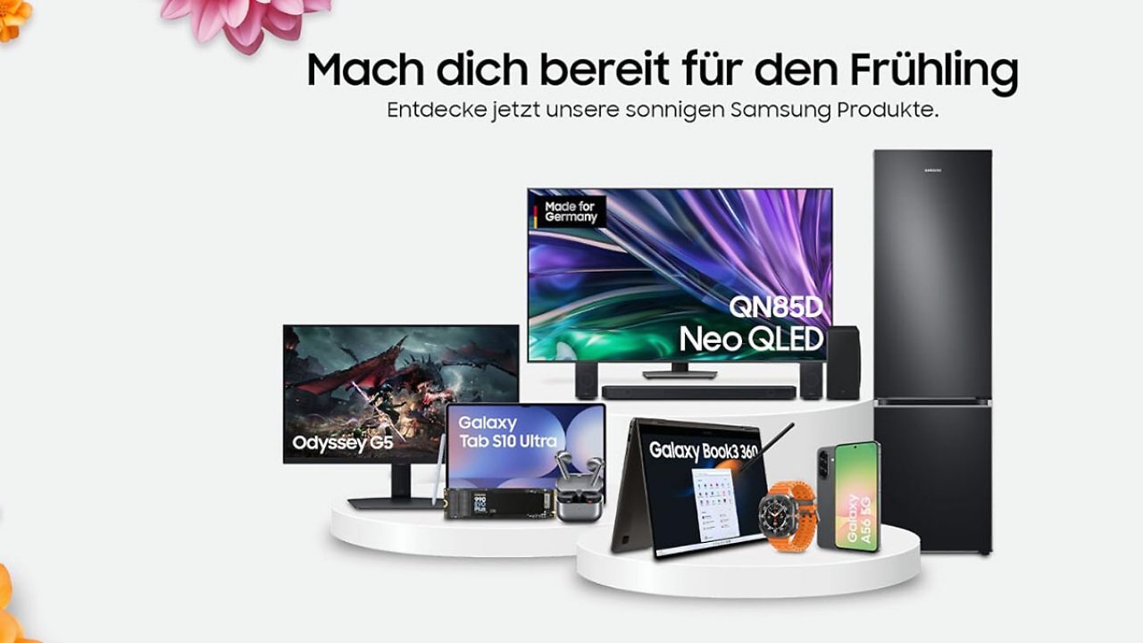 Amazon schmeißt Samsung raus: Bis 55% Rabatt auf Smartphones, Tablets, Fernseher, SSDs & Co. bei Frühlingsangeboten