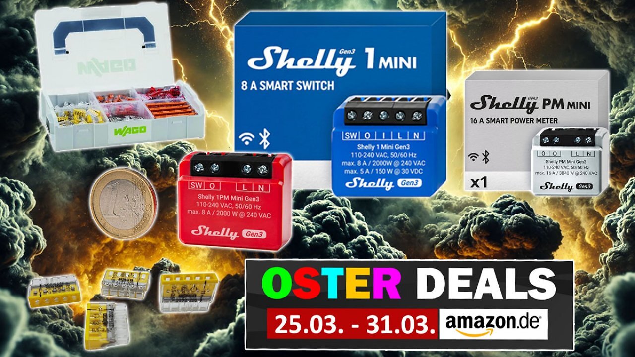 [25/03/2025] Deal / Einbau verboten: Shelly 1 Mini mit Alexa stürzt auf 11,35 €, Wago Klemmen in Amazon Frühlingsangeboten (1)
