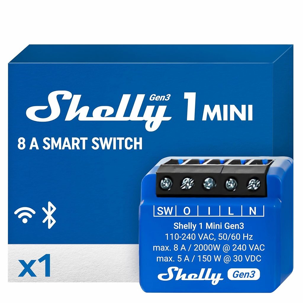 Der Shelly 1 Mini Gen3 kommt besonders kompakt daher und eignet sich zum Einbau in Schaltergehäuse, in den Baldachin oder hinter Steckdosen. Er darf zwar nur vom Elektriker verbaut werden, doch einmal eingebaut kann das smarte Relais viel - unter anderem beherrscht es Alexa. Nun ist es bei Amazon im Rahmen der Prime Day Frühlingsangebote noch günstiger als zuletzt im Angebot.