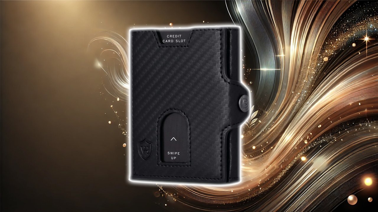 [14/03/2025] VON HEESEN Slim Wallet mit Münzfach & RFID Schutz - Geldbörse Herren & Damen - Kartenetui Kreditkartenetui - Mini Portmonee Geldbeutel Portemonnaie klein Carbon-Schwarz, Amazon Angebot