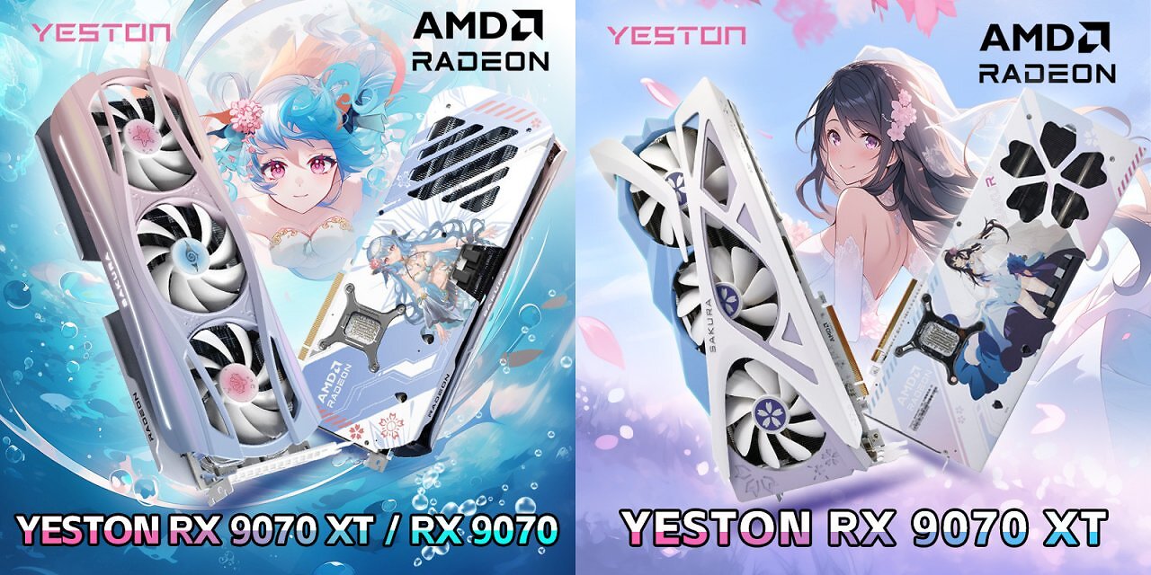 [05/03/2025] Radeon RX 9070 (XT): Kuriose Custom-Designs mit Pastellfarben und Waifu-Aufdruck