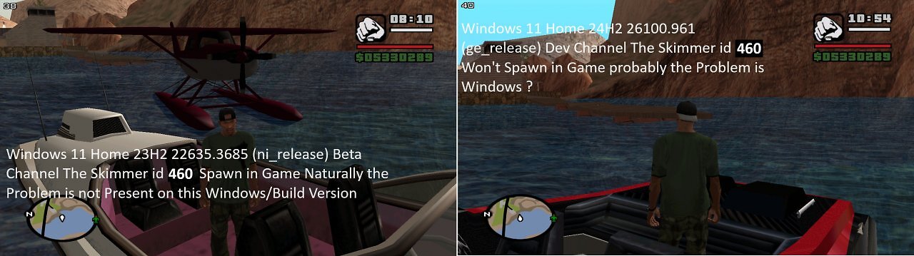 [25/04/2025] Seit 20 Jahren unentdeckt: Wasserflugzeug in GTA San Andreas verschwindet nach Update auf Windows 11 24H2 (2)