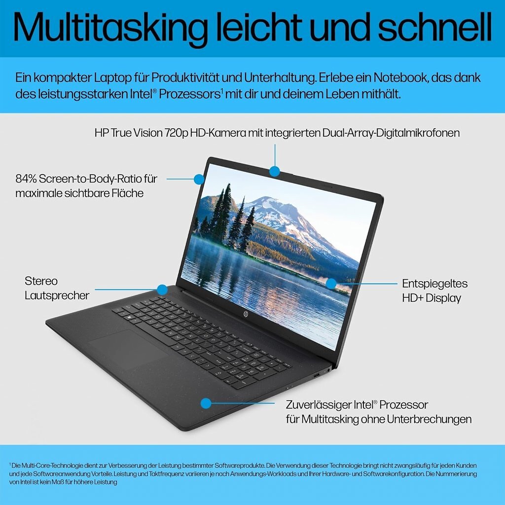 Der HP Laptop mit 17,3 Zoll bietet ein ausgezeichttps://www.amazon.de/HP-Display-Celeron-UHD-Grafik-Windows/dp/B0CP483B3M?th=1&ascsubtag=CM24S1P21A1473422Z&linkCode=ll1&tag=pcgcmag-21&linkId=67fa0a550f5883541b8280d58318a059&language=de_DE&ref_=as_li_ss_tlhnetes Preis-Leistungs-Verhältnis.