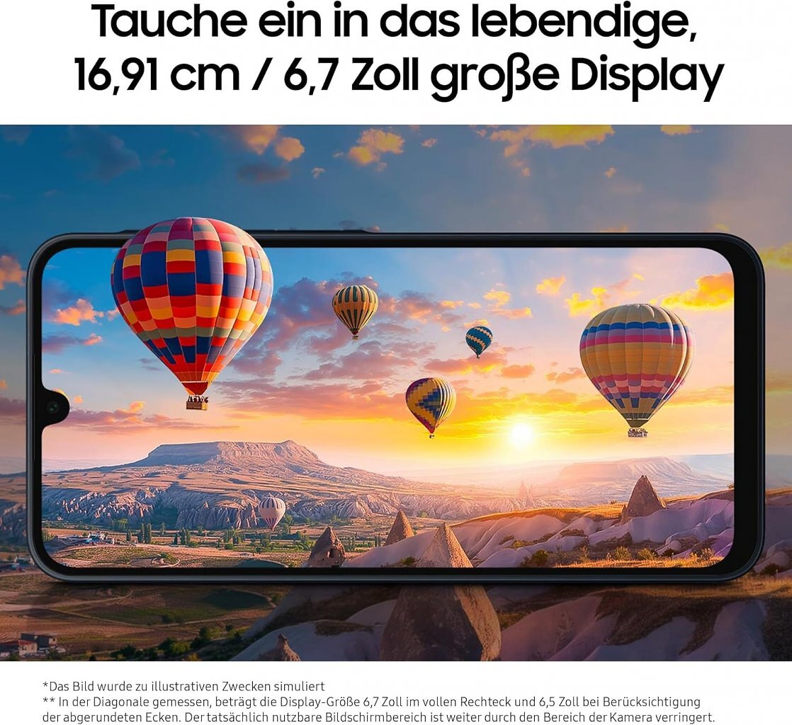 Das große, brillante OLED-Display ist die größte Stärke das Samsung Galaxy A16 5G.
