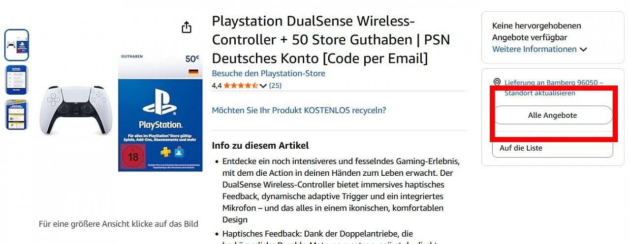 PSN DualSense PlayStation Angebot