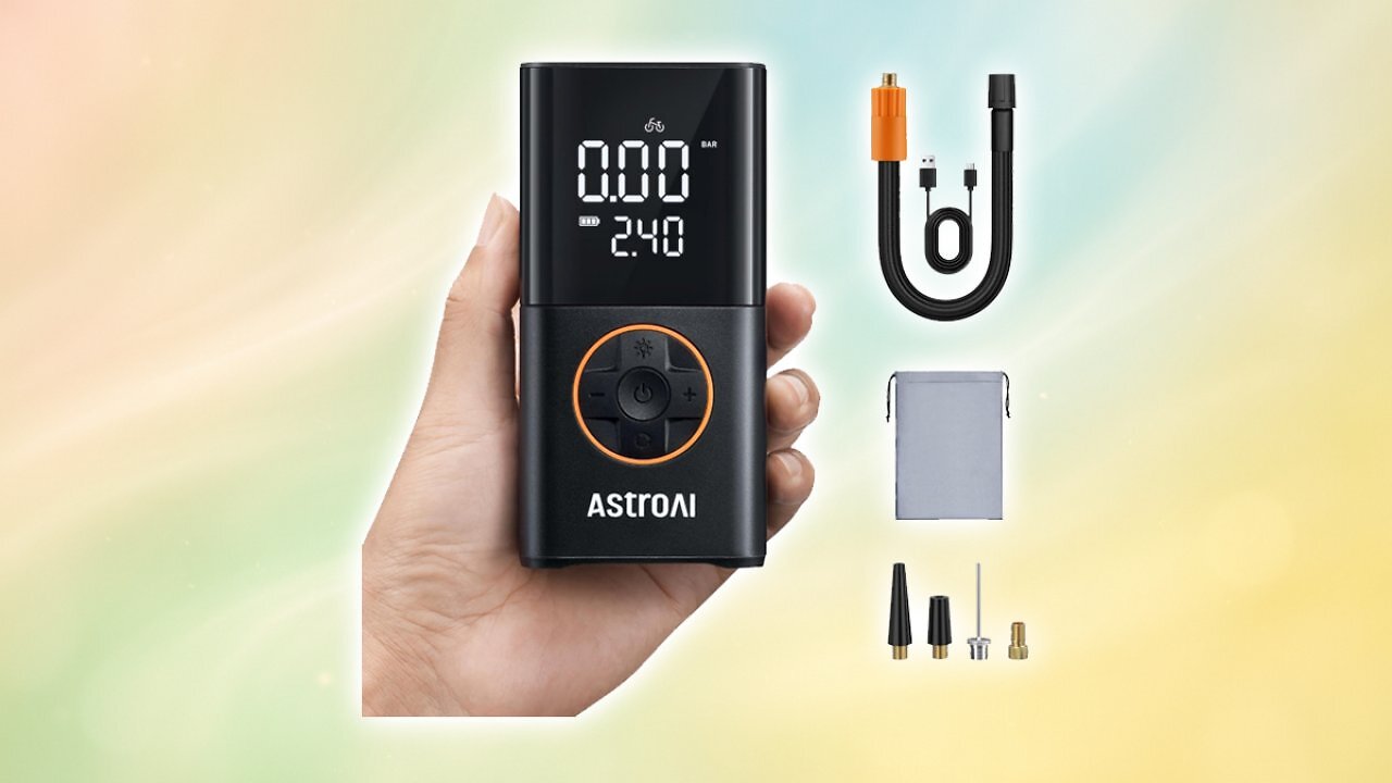[30/04/2025] AstroAI Kabelloser Elektrische Luftpumpe, Tragbare Akku Fahrradpumpe mit alle ventile, LED-Licht, Wiederaufladbare Reifenpumpe für Fahrrad, E-Bike, Auto, Motorrad, Bälle Amazon Angebot
