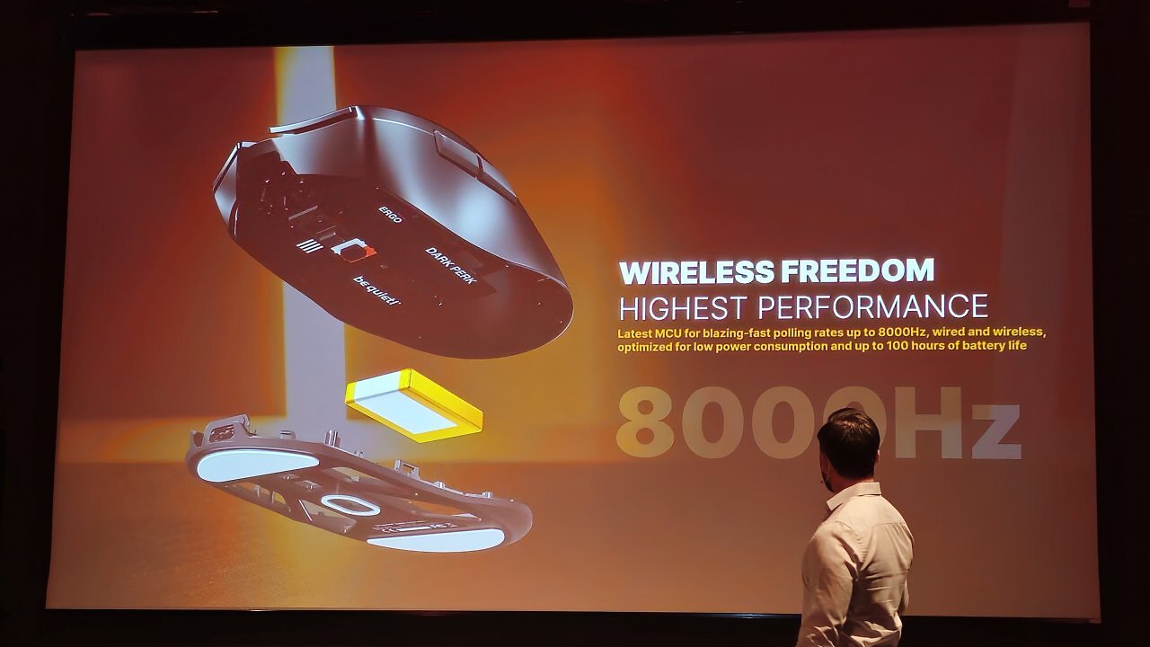 [15/04/2025] Die rund 55 g leichten Wireless-Mäuse Dark Perk Sym und Ergo setzen auf optische Omron-Schalter, Pixart PAW3950-Sensor (bis 32.000 Dpi) und bieten bis zu 100 h Laufzeit und 8.000 Hz Polling-Rate.