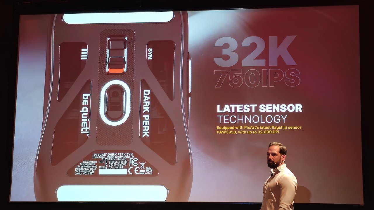 [15/04/2025] Die rund 55 g leichten Wireless-Mäuse Dark Perk Sym und Ergo setzen auf optische Omron-Schalter, Pixart PAW3950-Sensor (bis 32.000 Dpi) und bieten bis zu 100 h Laufzeit und 8.000 Hz Polling-Rate.