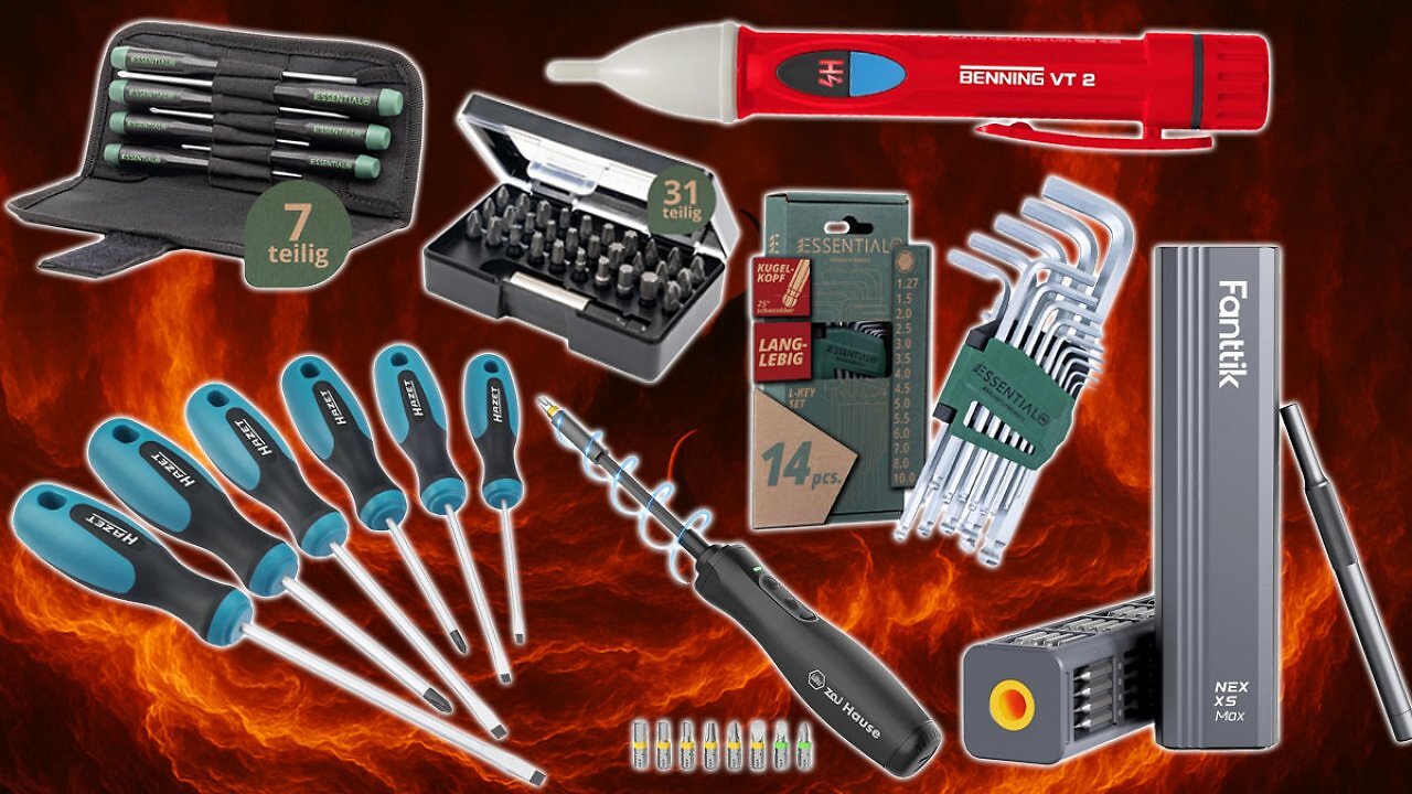 [21/04/2025] Deal / Amazon verfeuert ab 9,49 €: Hazet Schraubendreher, Wiha Winkelschlüssel, Benning Phasenprüfer und große Bit-Sets (1)
