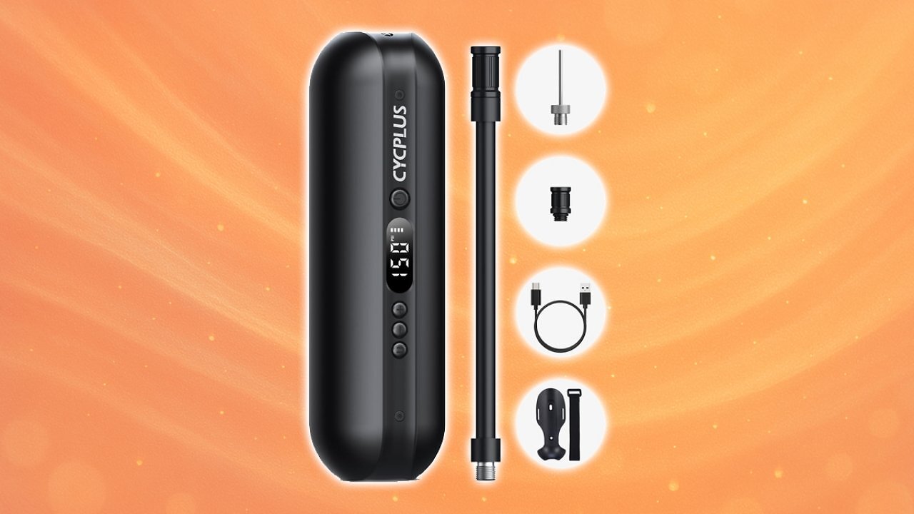 [02/04/2025] CYCPLUS Luftpumpe 150PSI Elektrischer Kompressor Tragbar Fahrradpumpe Mini Reifenpumpe mit Digital LED Anzeige LED Licht Wiederaufladbarer Li-ionen für alle Fahrräder Motorräder und Autos Amazon Angebot