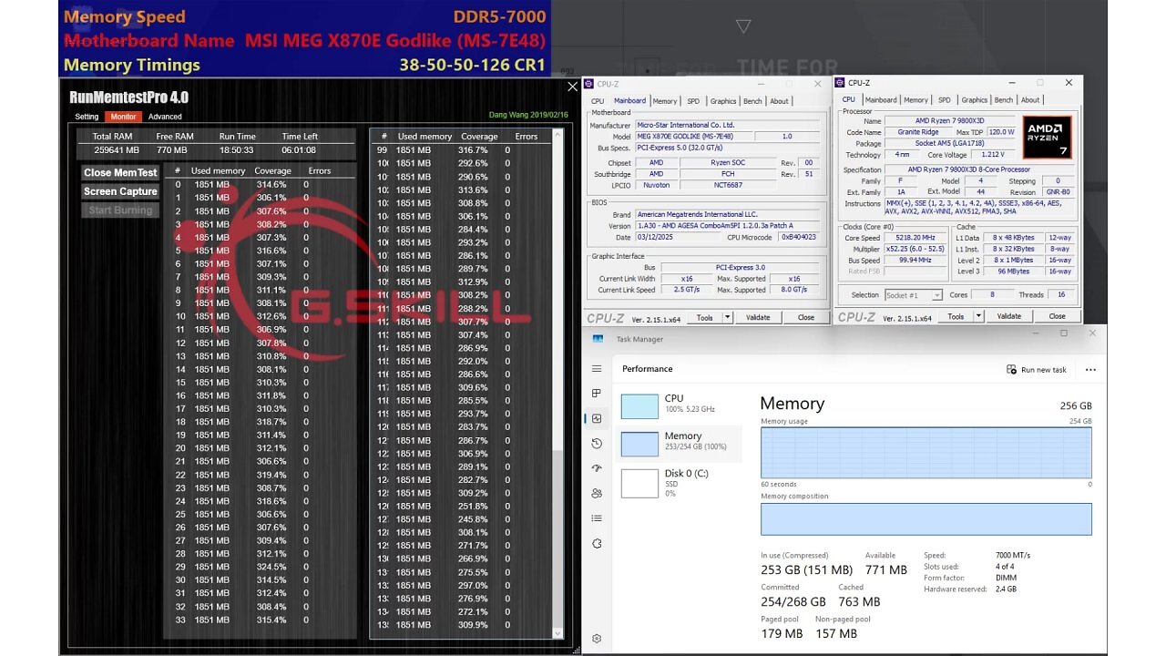 [23/04/2025] 256 GiB DDR5-6000 CL32: G-Skill zeigt 
