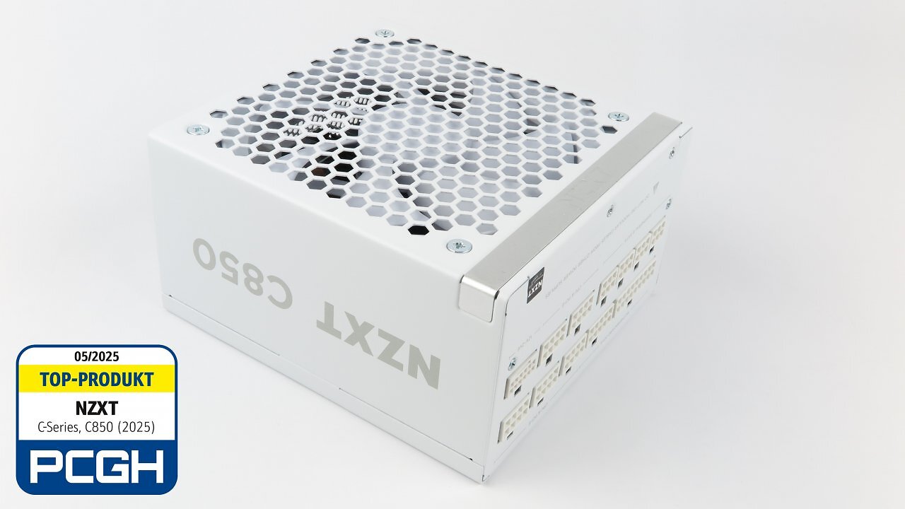 [18/04/2025] NZXT C-Series, C850 (PS-2302, PA-8G2BW-EU). Getestet in der PCGH-Ausgabe 05/2025.
