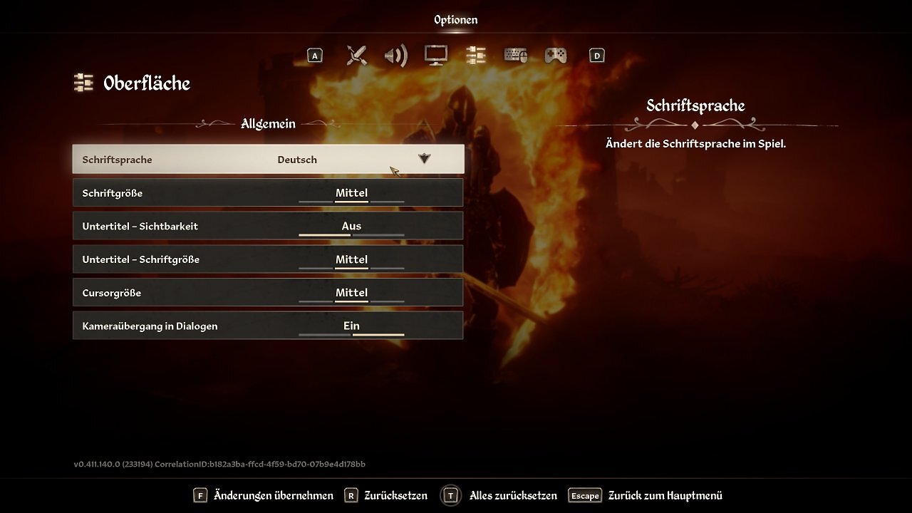 [23/04/2025] The Elder Scrolls: Oblivion Remastered - Menü - 09 - Oberfläche