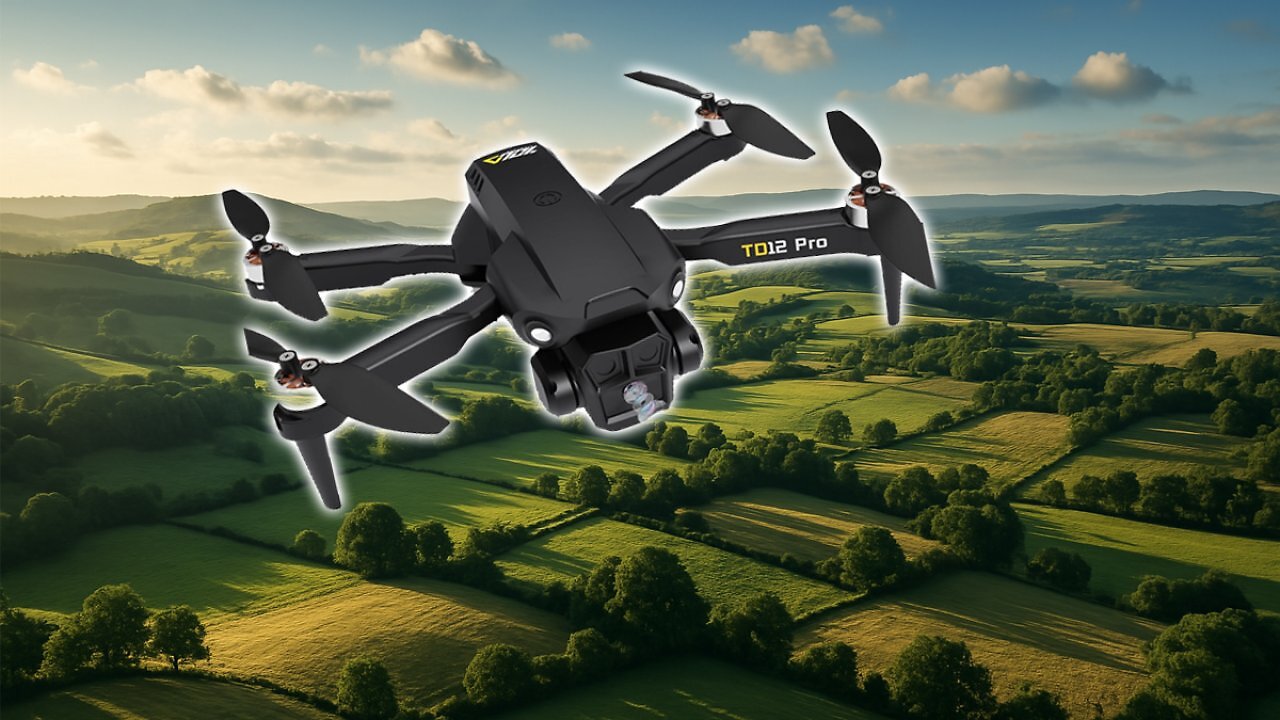 [03/04/2025] Toladrone Drohne mit Kamera 1080P, Drone mit Bürstenlosem Motor Höhenlage Halten Kopfloser Modus 2 Kameras Faltbare FPV Drohnen RC Quadcopter für Anfänger TD12Pro Amazon Angebot